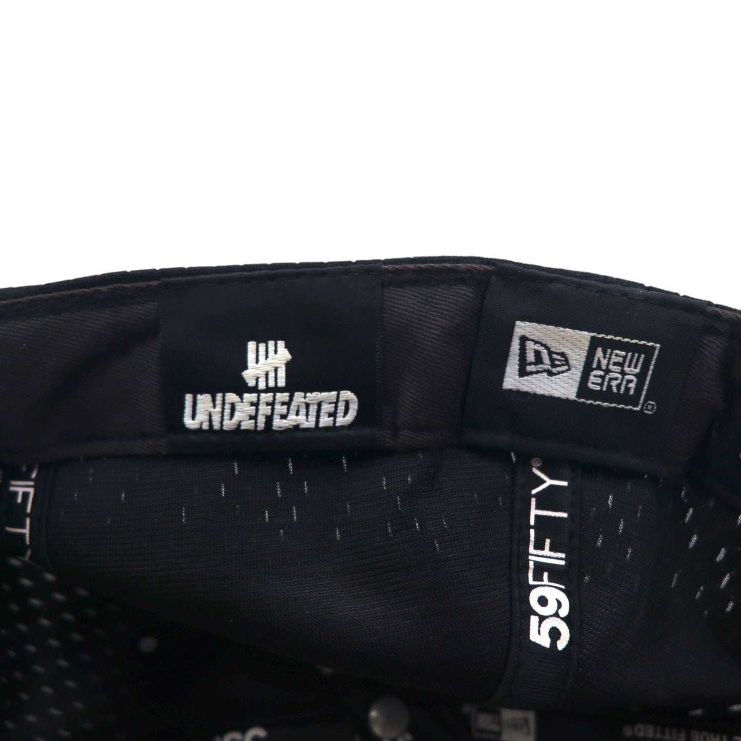 UNDEFEATED ×  NEWERA ベースボールキャップ 59.6cm ブラック メッシュ ポリエステル ロゴ刺繍