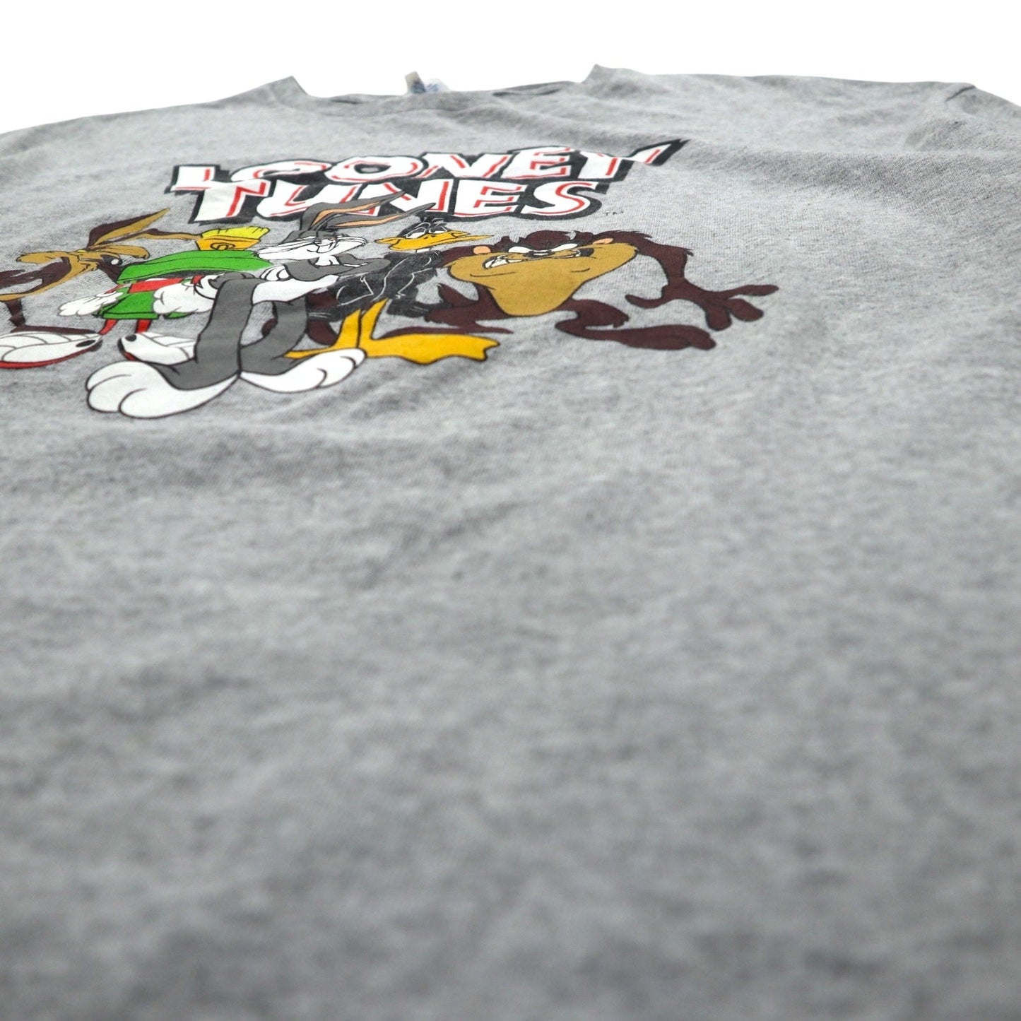 LOONEY TUNES ルーニーチューンズ キャラクタープリント Tシャツ XL グレー DELTA PRO WEIGHT ホンジュラス製