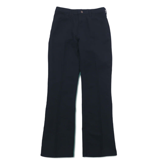 Wrangler USA製 70年代 ランチャー ドレス ブーツカット パンツ M ネイビー センタープレス 42TALONジップ 82682NV