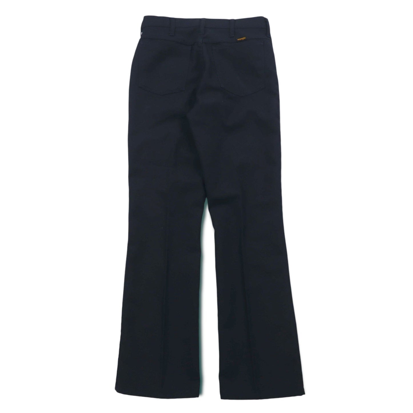 Wrangler USA製 70年代 ランチャー ドレス ブーツカット パンツ M ネイビー センタープレス 42TALONジップ 82682NV