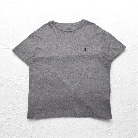 POLO RALPH LAUREN クラシックフィット ポケット Tシャツ ポケT L グレー スモールポニー刺繍