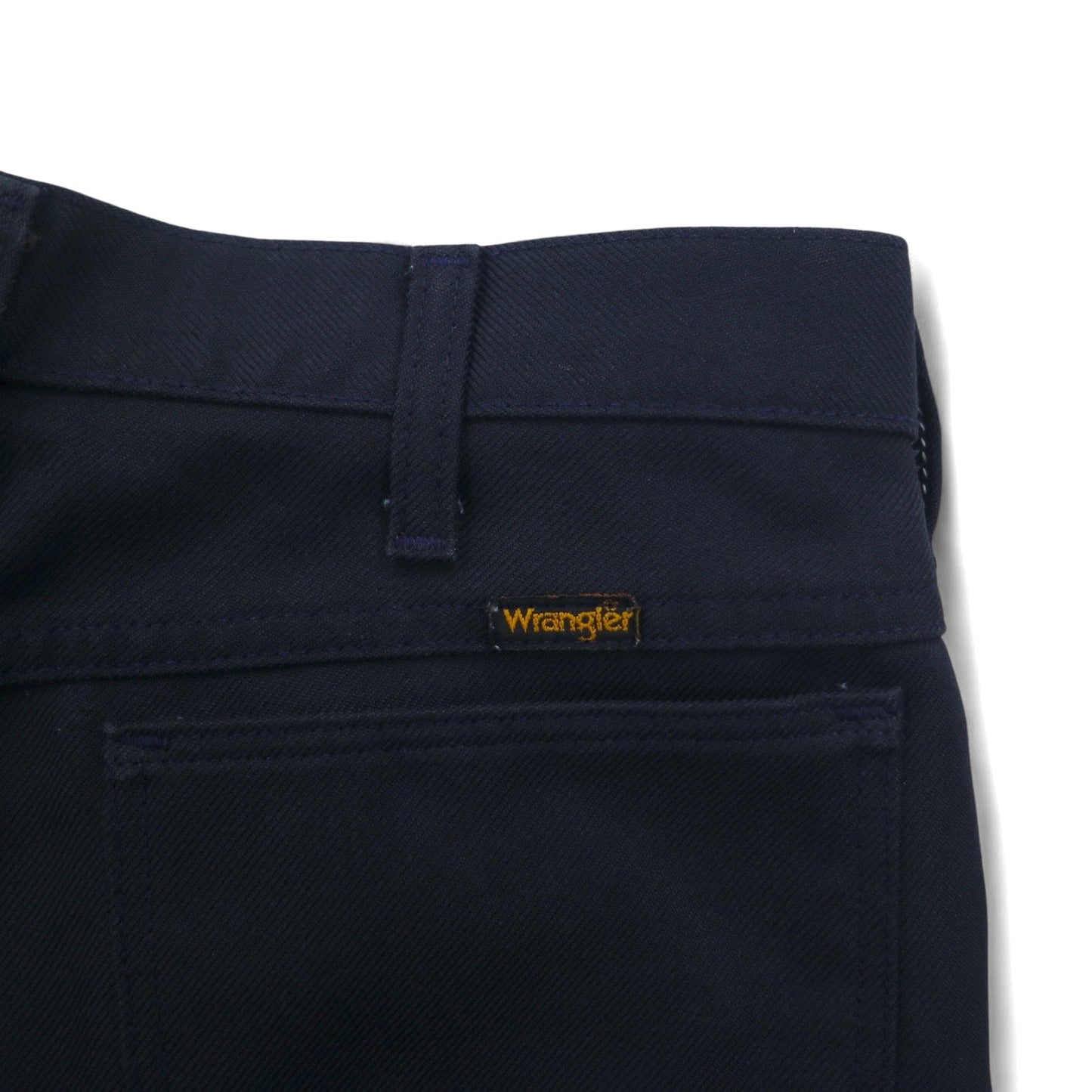 Wrangler USA製 70年代 ランチャー ドレス ブーツカット パンツ M ネイビー センタープレス 42TALONジップ 82682NV
