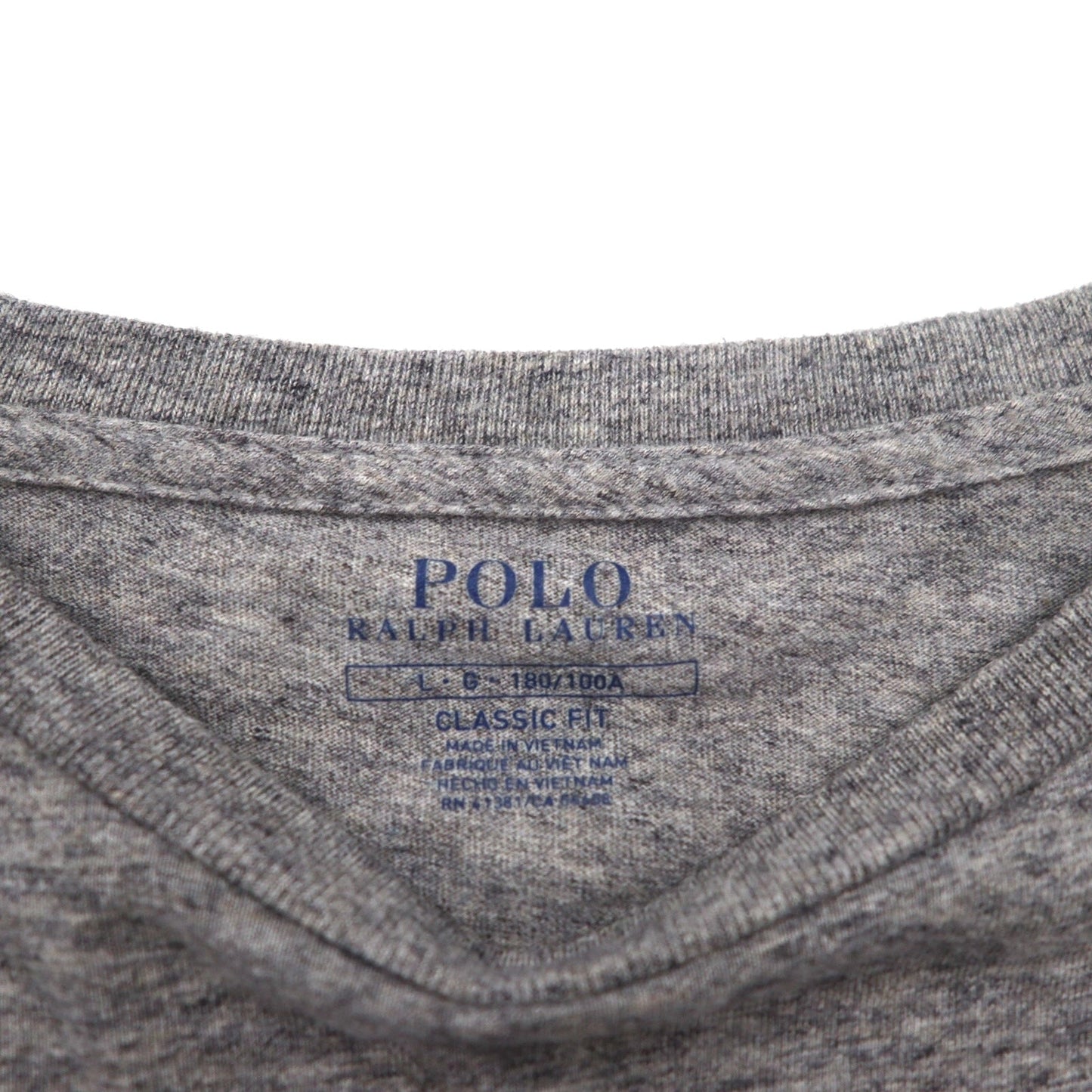 POLO RALPH LAUREN クラシックフィット ポケット Tシャツ ポケT L グレー スモールポニー刺繍