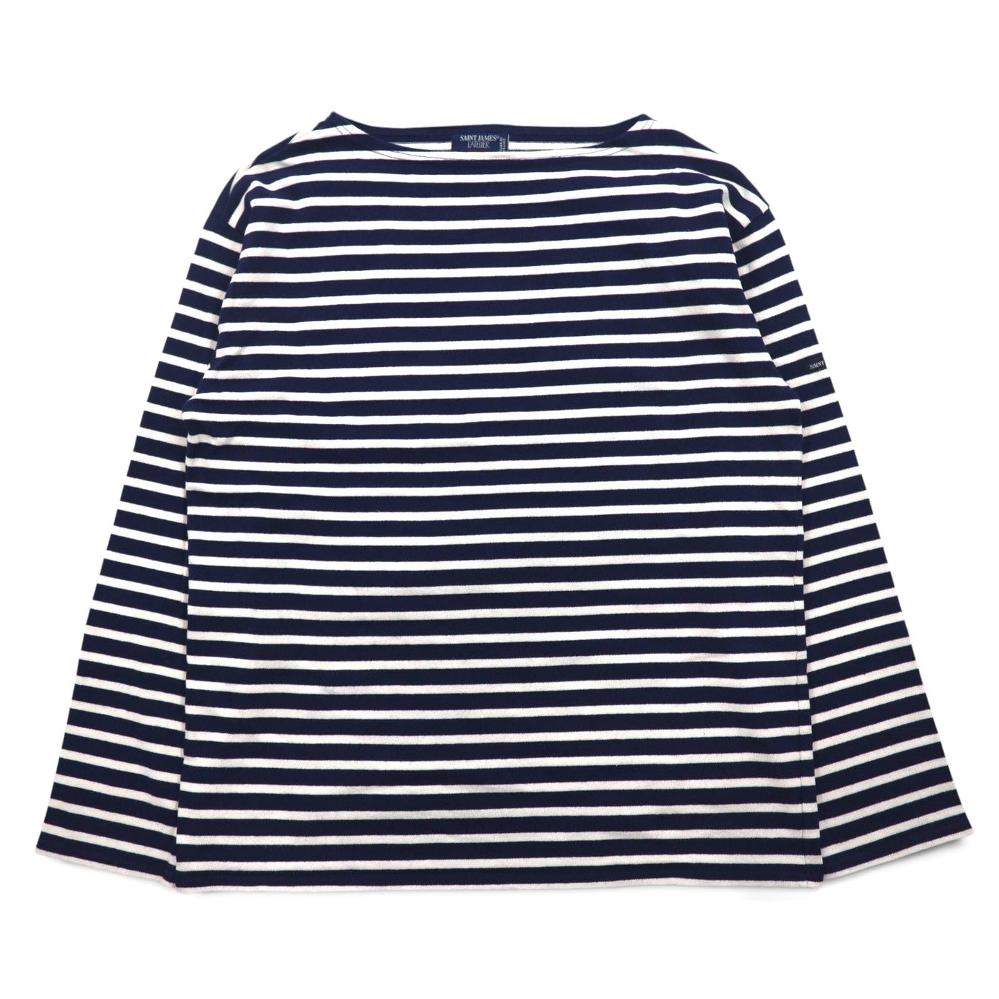 SAINT JAMES L'ATELIER フランス製 バスクシャツ ボートネック L ホワイト ネイビー ボーダー