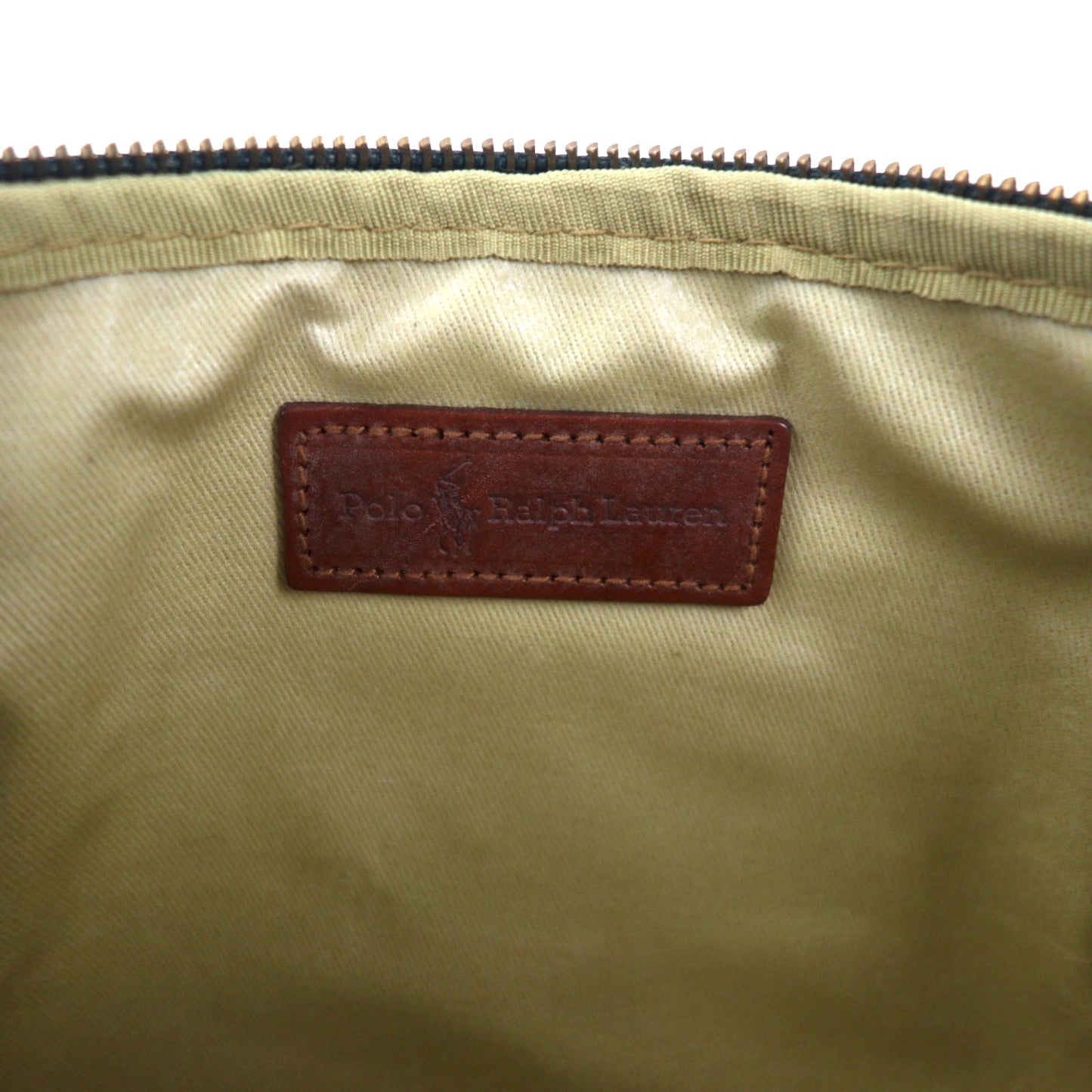 POLO RALPH LAUREN ブラックウォッチ セカンドバッグ ポーチ グリーン チェック PVC