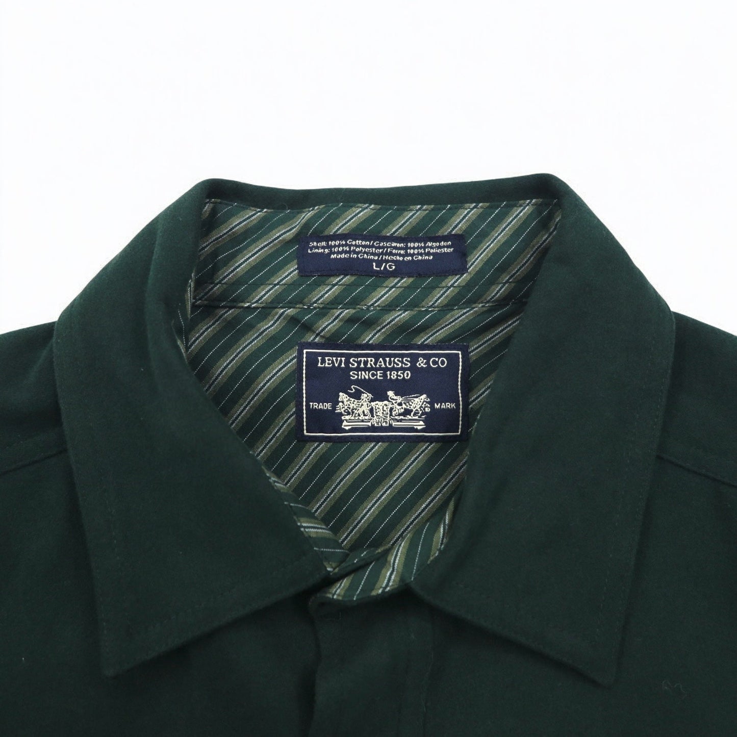 Levi's モールスキン ワークシャツ ジャケット L モスグリーン コットン