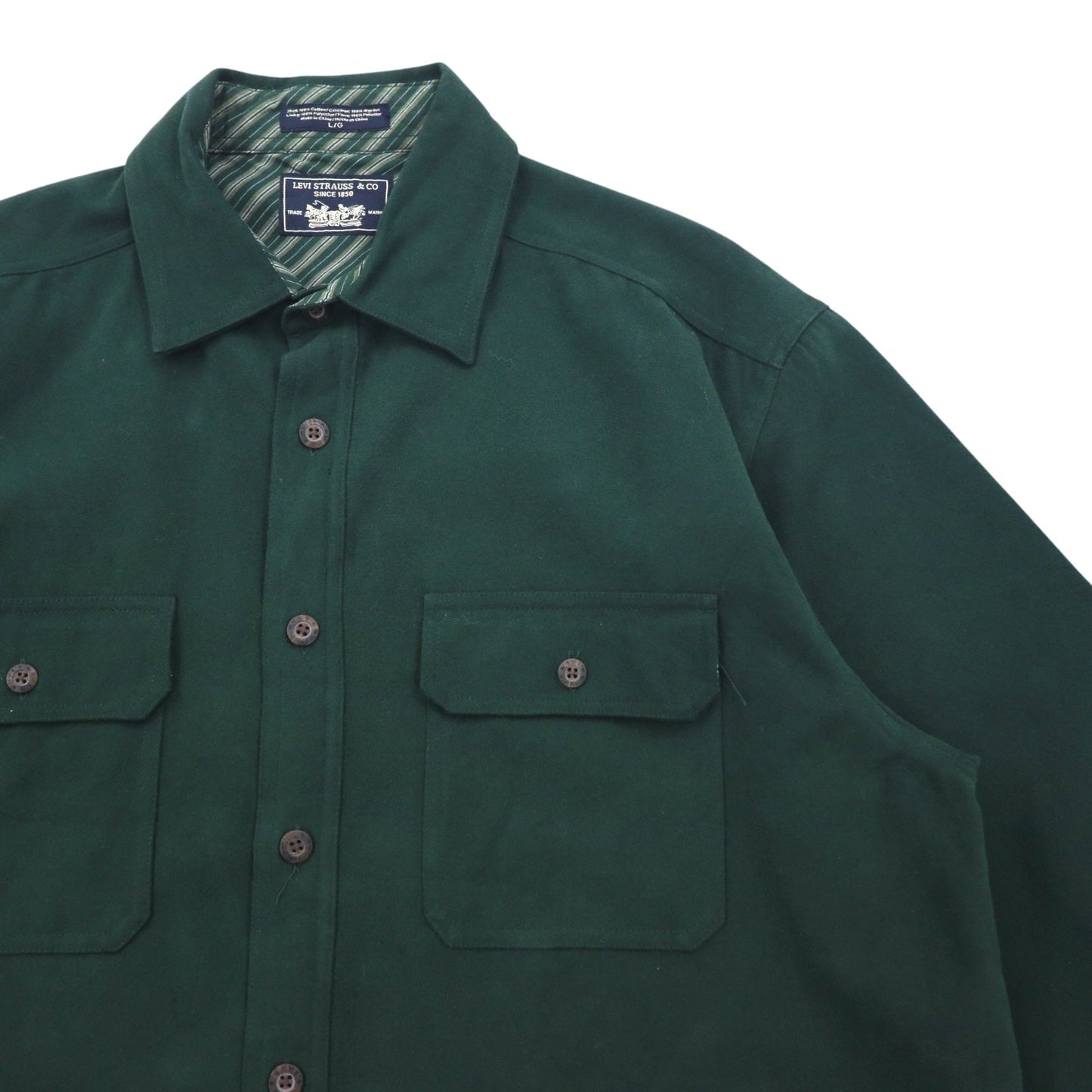 Levi's モールスキン ワークシャツ ジャケット L モスグリーン コットン