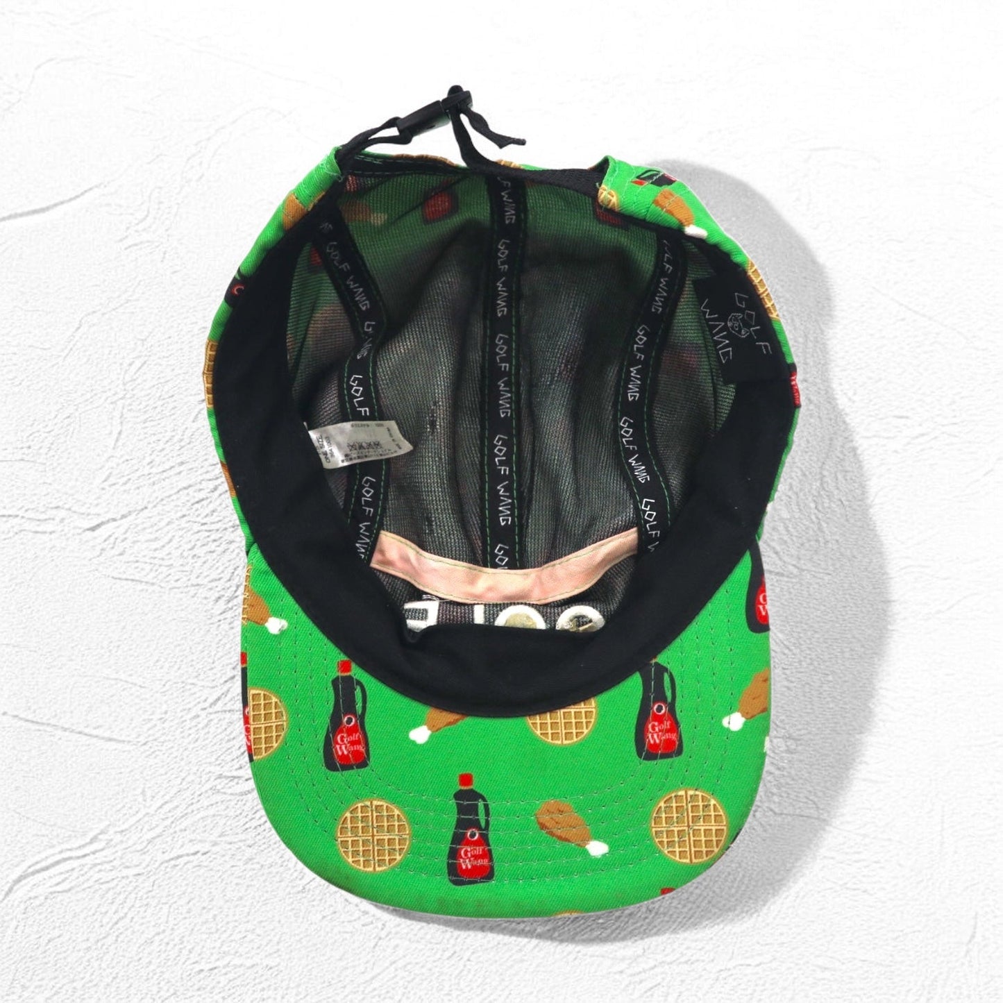 GOLF WANG ジェットキャップ FREE ベルト グリーン 総柄 チキン ワッフル Chicken and Waffle Camp Hat!