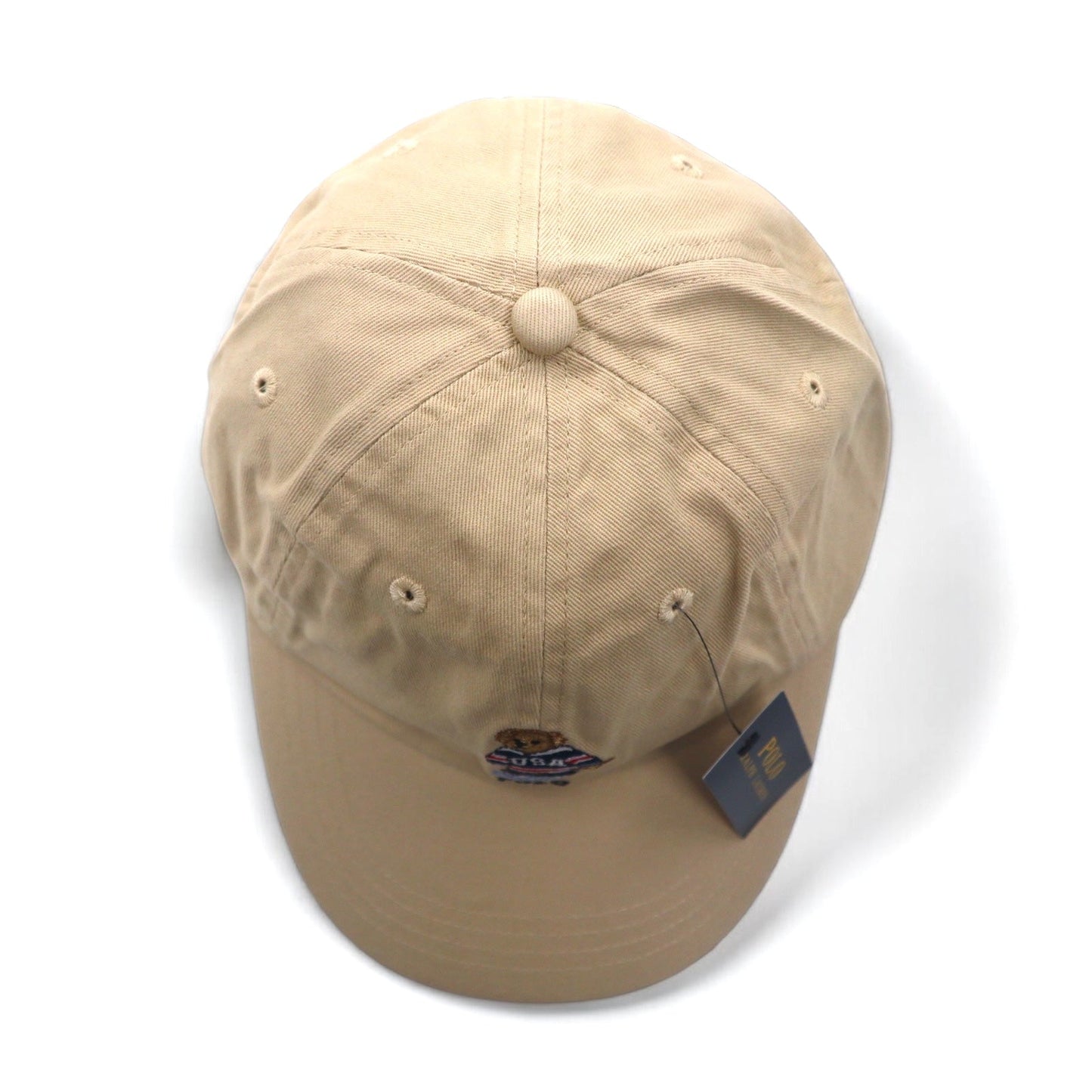 POLO RALPH LAUREN ポロベア ベースボールキャップ ONE ベージュ コットン ロゴ刺繍 710548524004 BSR 未使用品