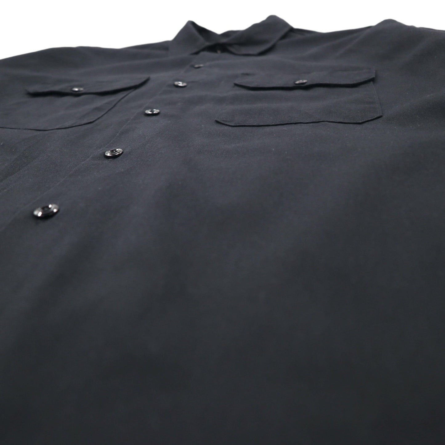 Dickies 半袖 ワークシャツ XL ブラック ポリエステル コットン 胸ポケット ビッグサイズ ホンジュラス戦