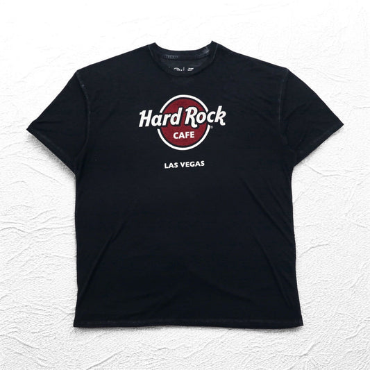 Hard Rock CAFE ヴィンテージライク ピグメント Tシャツ XXL ブラック ビッグサイズ LAS VEGAS