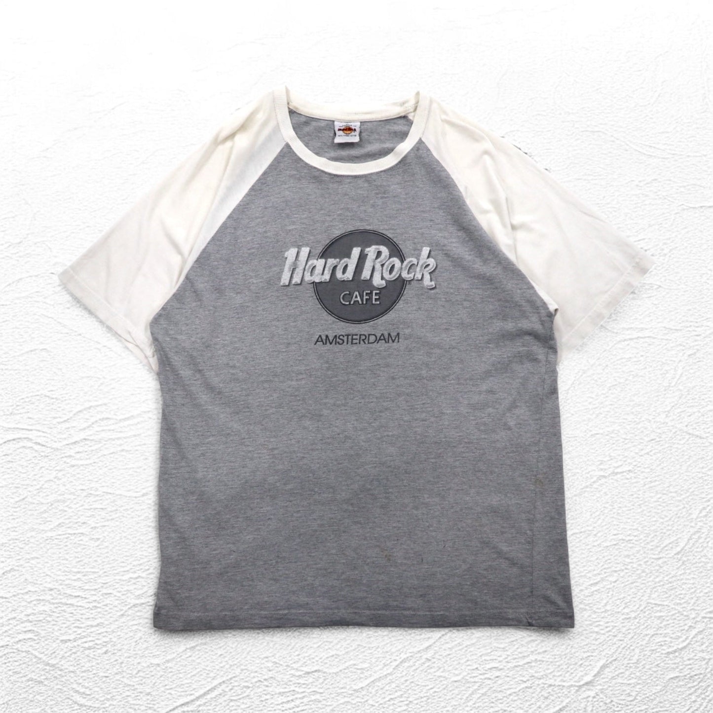 Hard Rock CAFE ラグラン Tシャツ XL グレー コットン AMSTERDAM