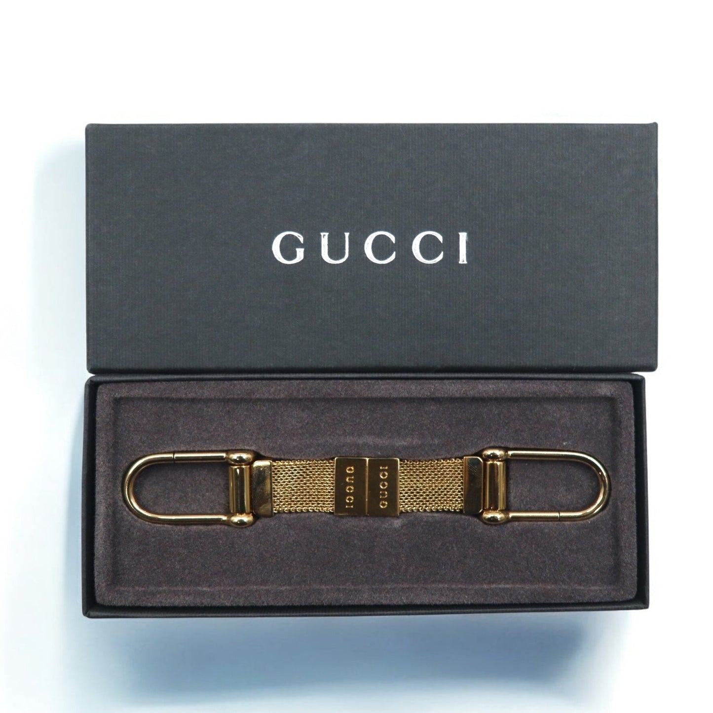 GUCCI イタリア製 セパレート キーホルダー キーリング ゴールド メタル メッシュ