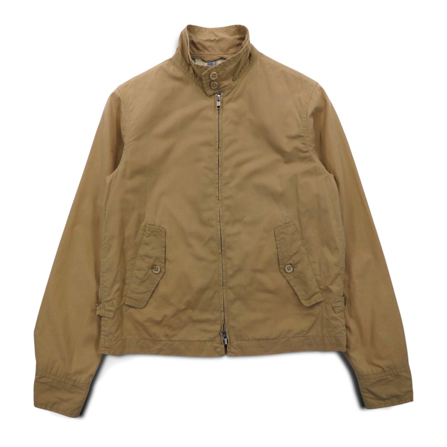 Engineerd Garments USA製 ダブルジップ スウィングトップ ハリントンジャケット S ベージュ コットン