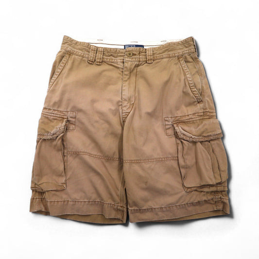 Polo by Ralph Lauren 90年代 ポロチノ バギー ショート カーゴパンツ L ベージュ コットン 膝下丈