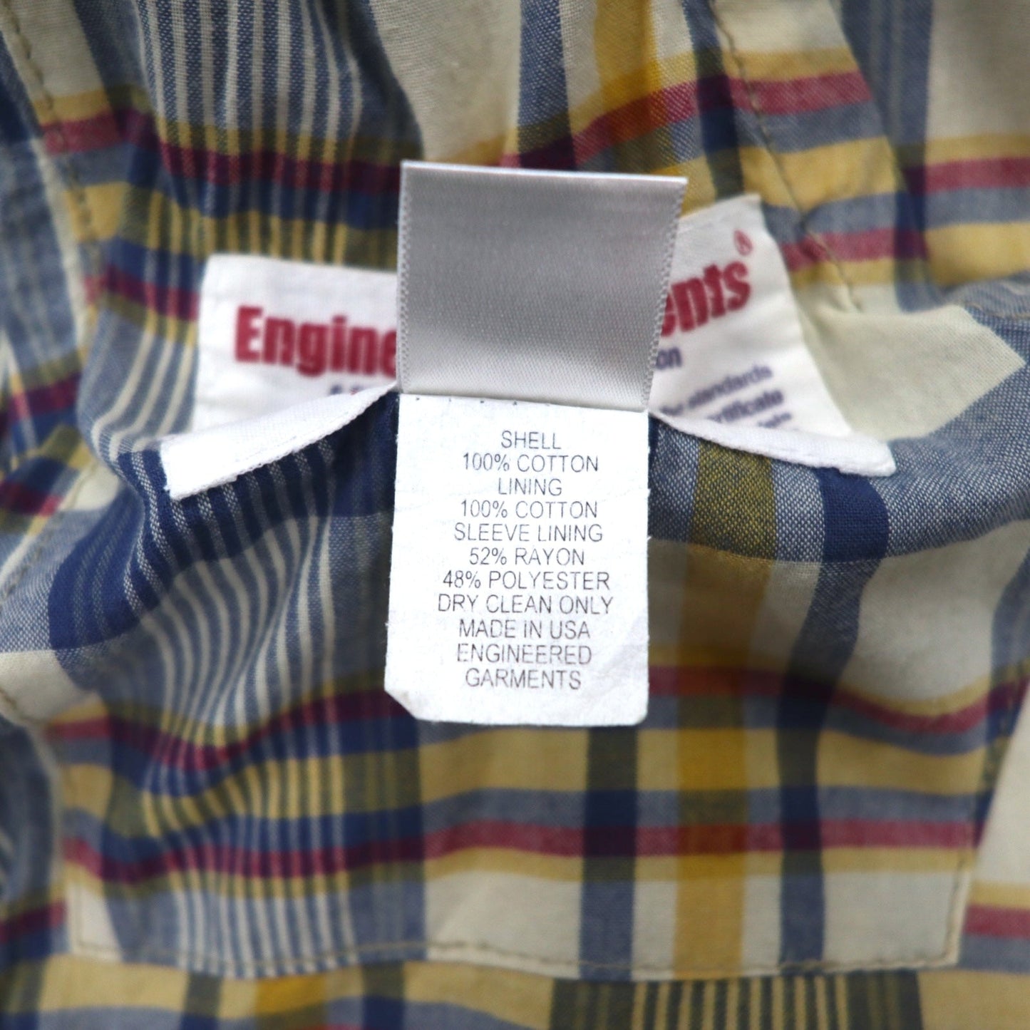 Engineerd Garments USA製 ダブルジップ スウィングトップ ハリントンジャケット S ベージュ コットン