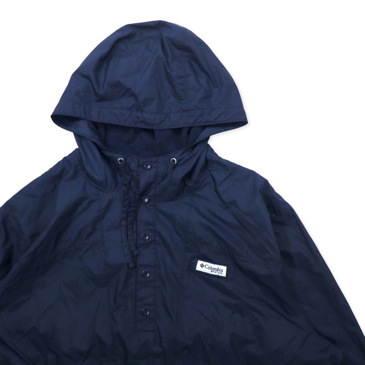 Columbia PFG ハーフスナップ アノラックパーカー L ネイビー グリーン バイカラー ポリエステル XM0541