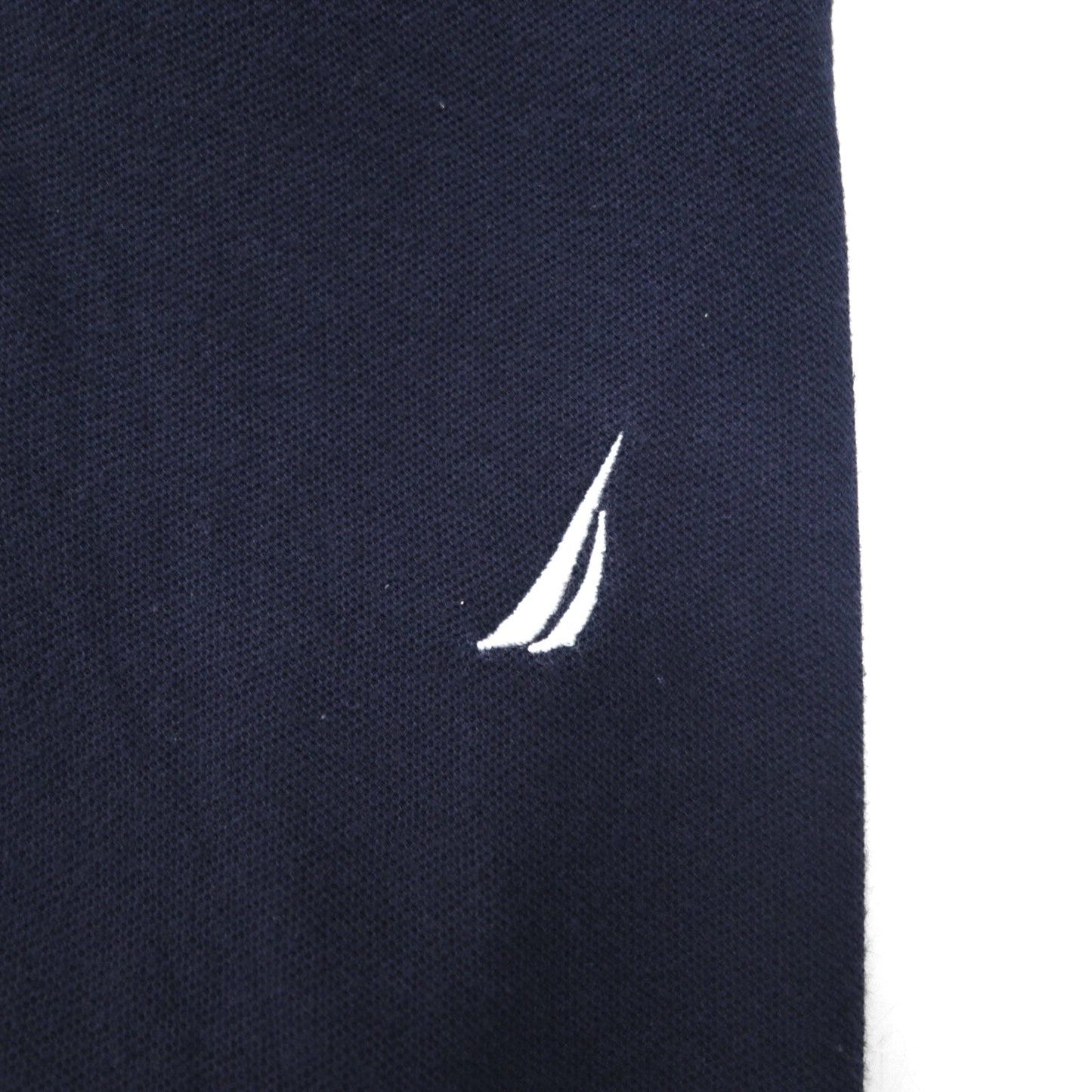 NAUTICA ポロシャツ XL ネイビー コットン 鹿の子 ワンポイントロゴ刺繍