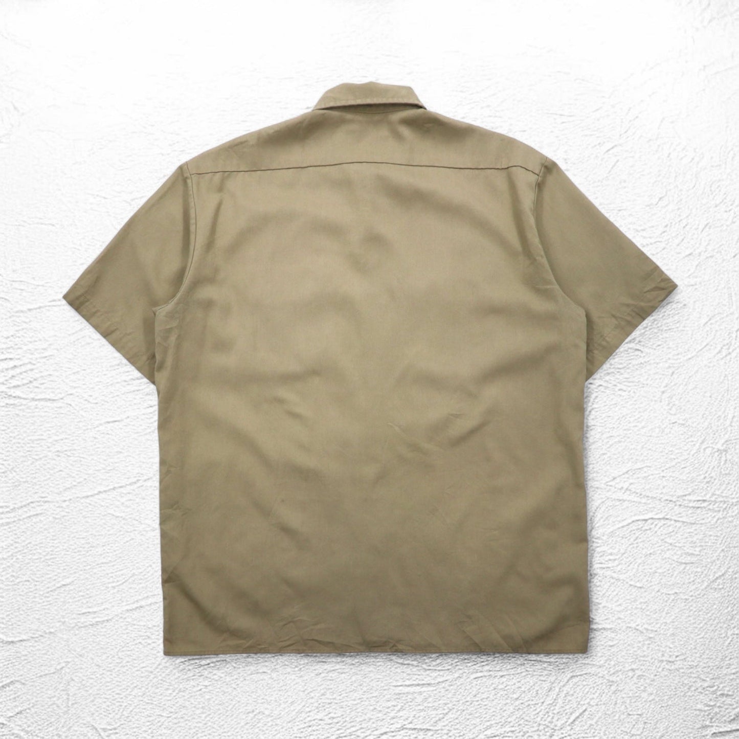 Dickies 半袖 ワークシャツ XL ベージュ ポリエステル コットン 胸ポケット ビッグサイズ ニカラグア製
