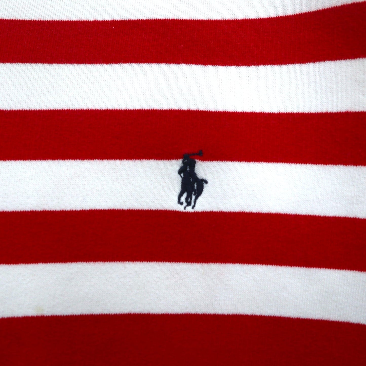 Polo by Ralph Lauren 90年代 クルーネック スウェット M レッド ボーダー 裏起毛 スモールポニー刺繍