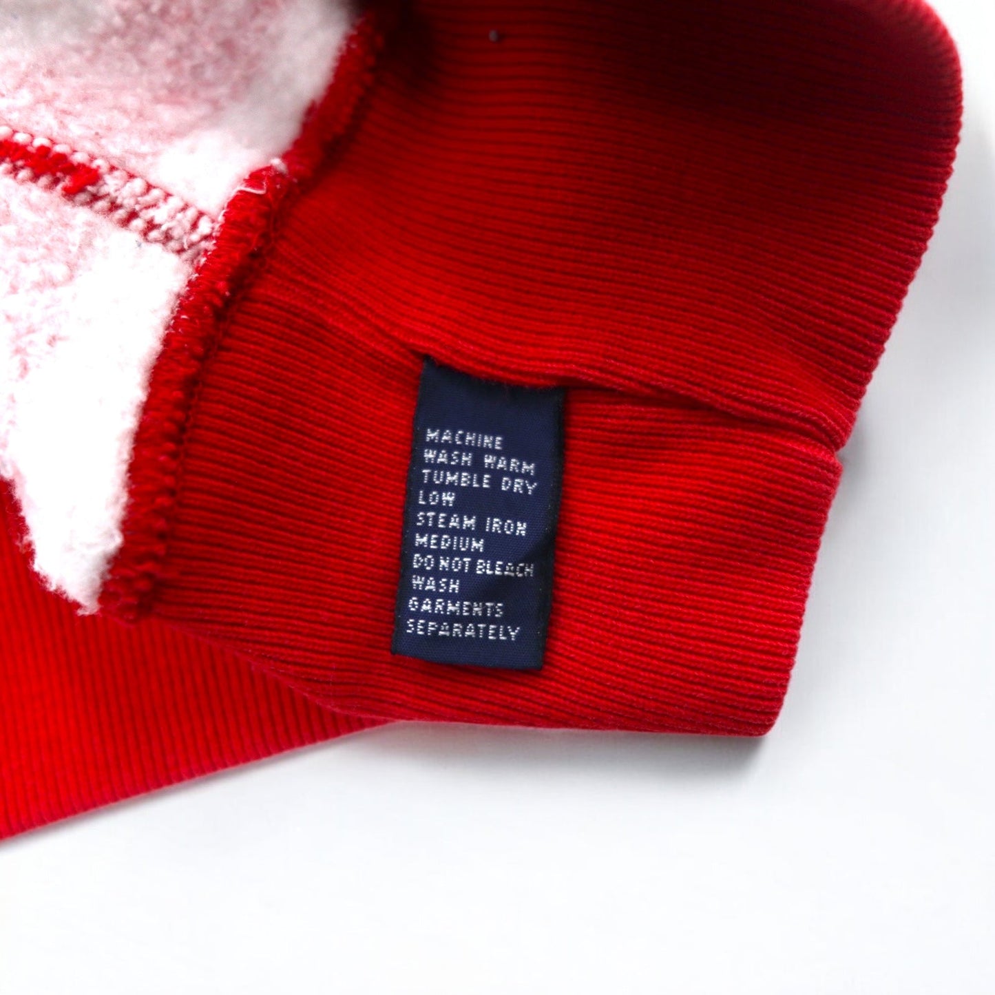 Polo by Ralph Lauren 90年代 クルーネック スウェット M レッド ボーダー 裏起毛 スモールポニー刺繍