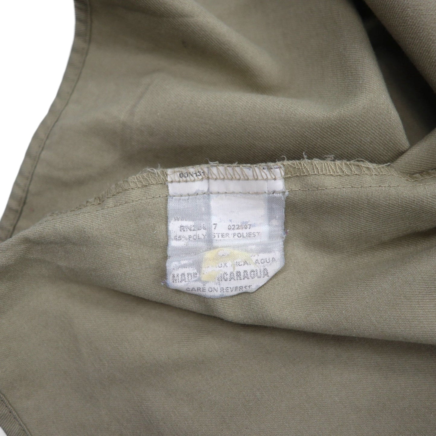 Dickies 半袖 ワークシャツ XL ベージュ ポリエステル コットン 胸ポケット ビッグサイズ ニカラグア製