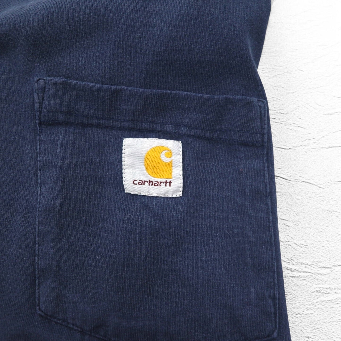 carhartt ロングスリーブ Tシャツ ロンTL ネイビーポケット付き ホンジュラス製