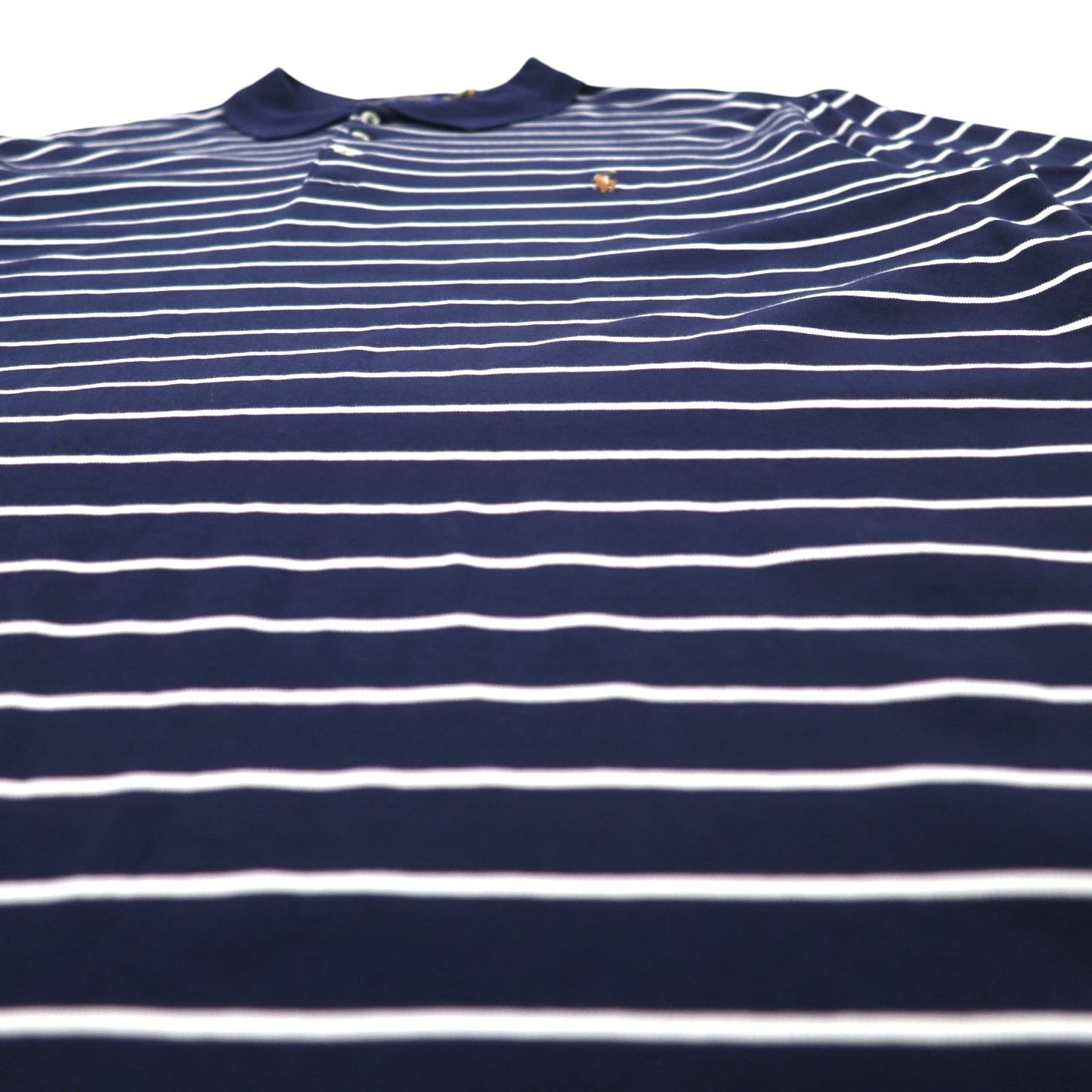 POLO RALPH LAUREN ボーダー ポロシャツ XL ネイビー コットン スモールポニー刺繍