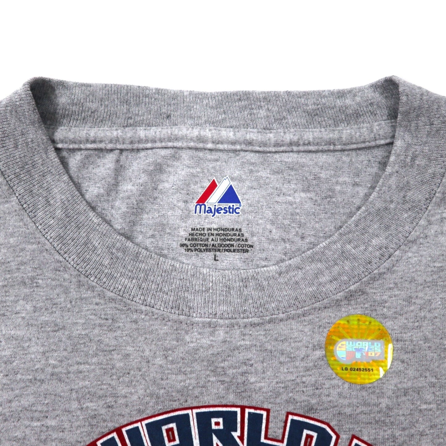 majestic プリント Tシャツ L グレー コットン MLB 2007 WORLD SERIES 未使用品