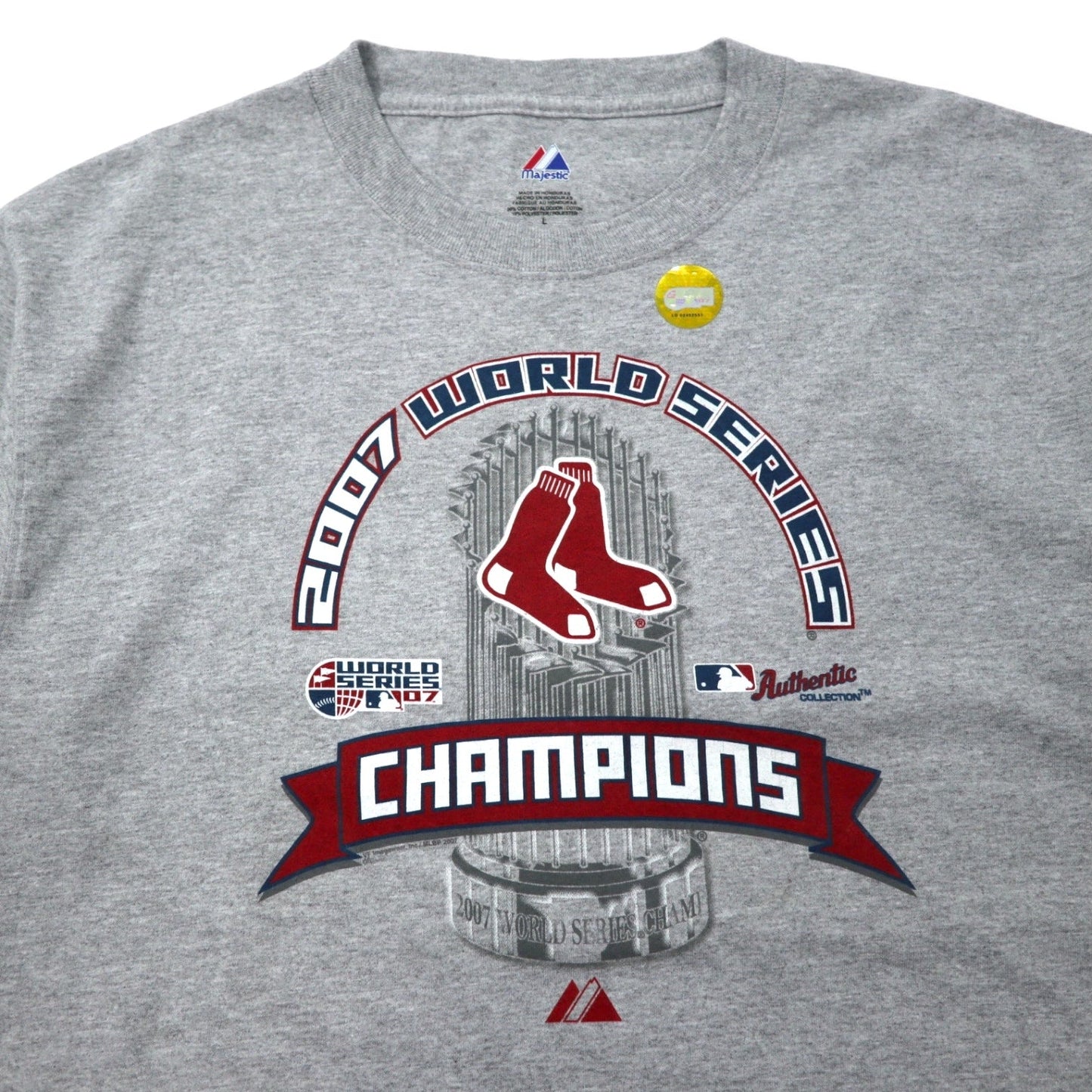 majestic プリント Tシャツ L グレー コットン MLB 2007 WORLD SERIES 未使用品