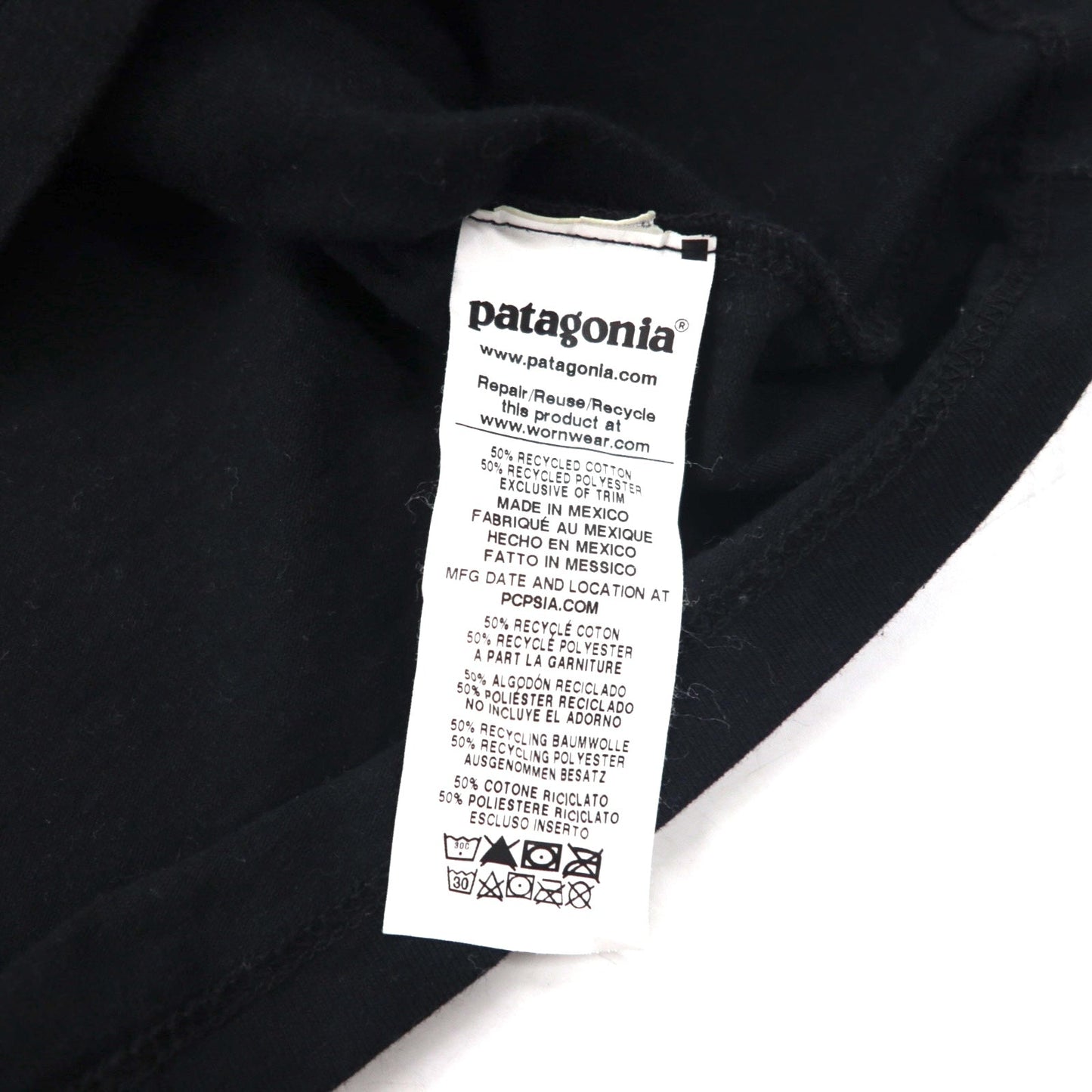 patagonia レスポンシビリティー Tシャツ Responsibill-Tee M ブラック コットン 38501 メキシコ製
