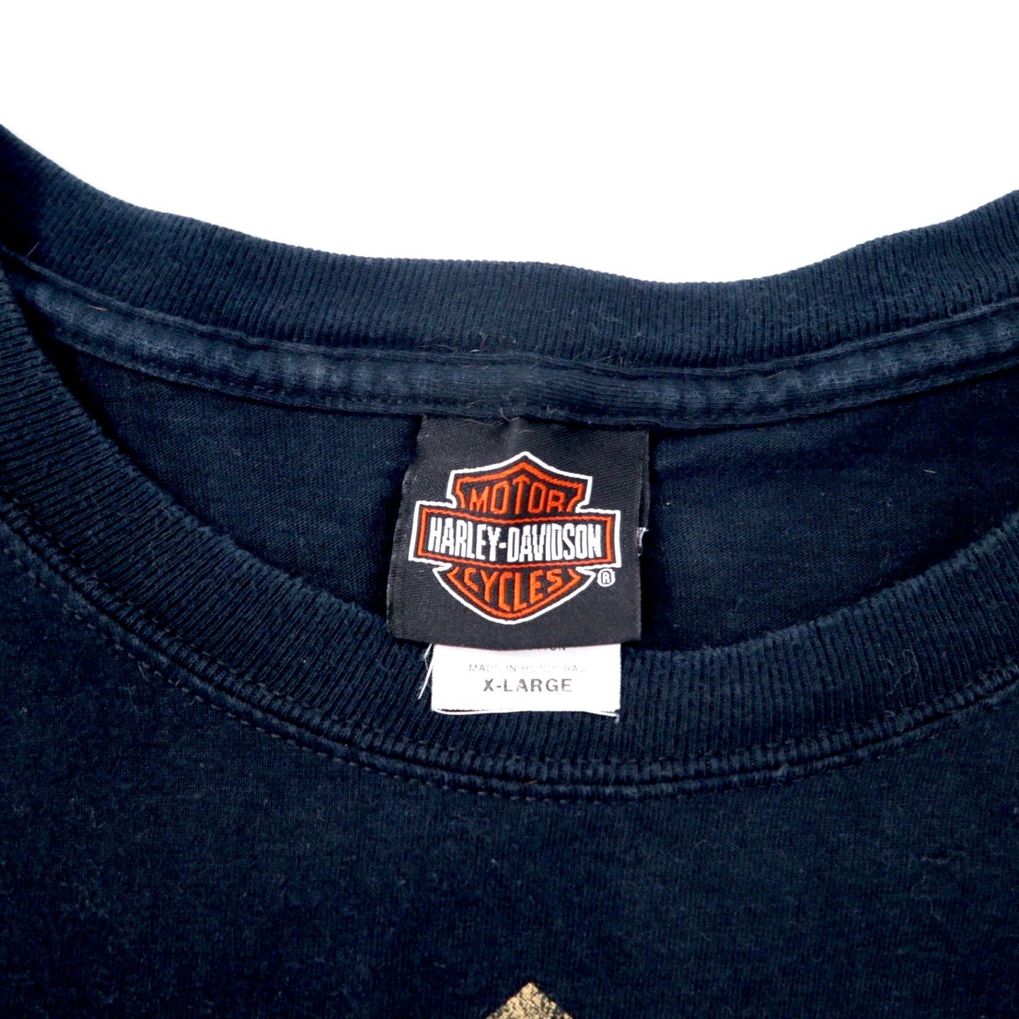 HARLEY DAVIDSON ロゴプリント Tシャツ XL ブラック コットン Hanes BEEFY-T ビッグサイズ THUNDER TOWER