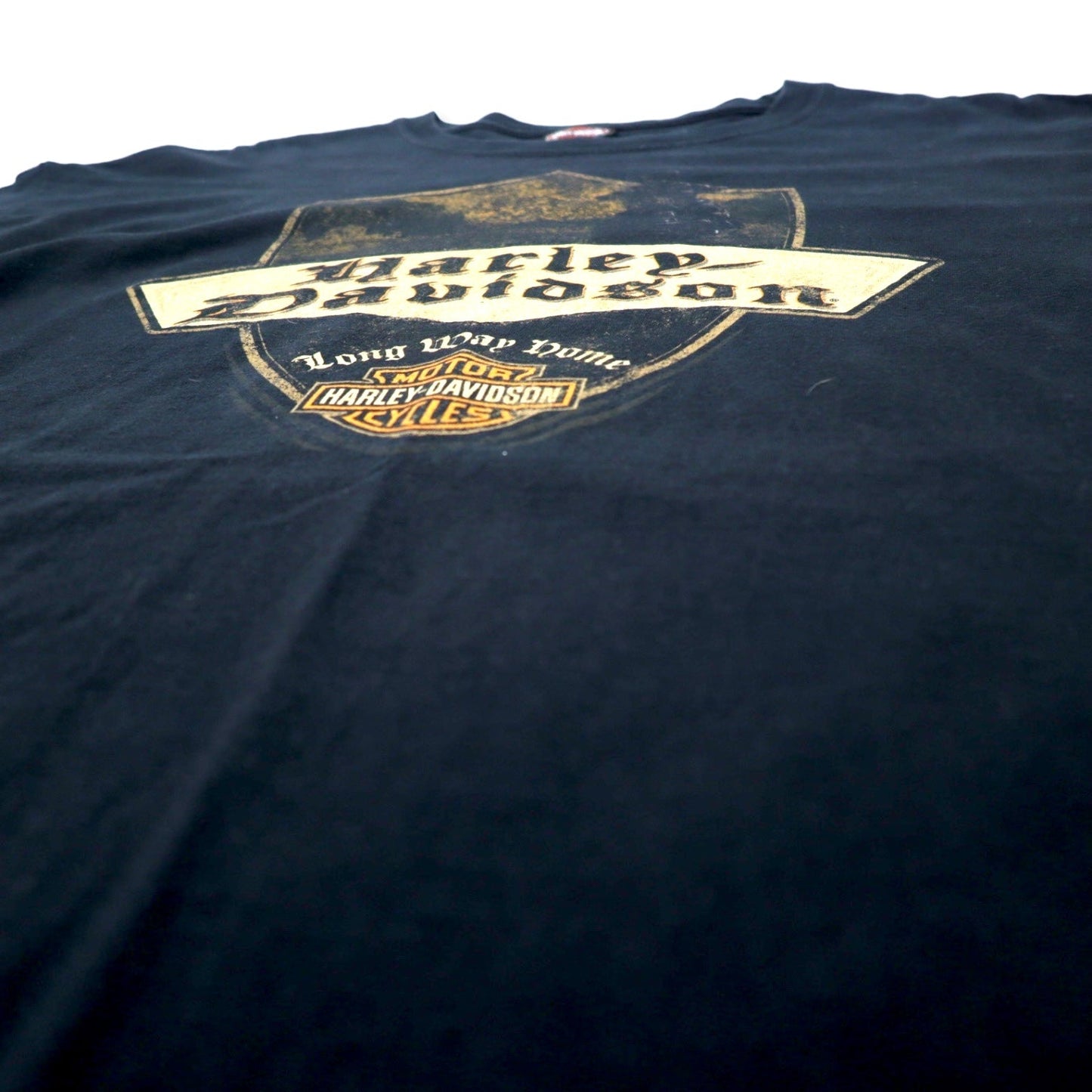 HARLEY DAVIDSON ロゴプリント Tシャツ XL ブラック コットン Hanes BEEFY-T ビッグサイズ THUNDER TOWER