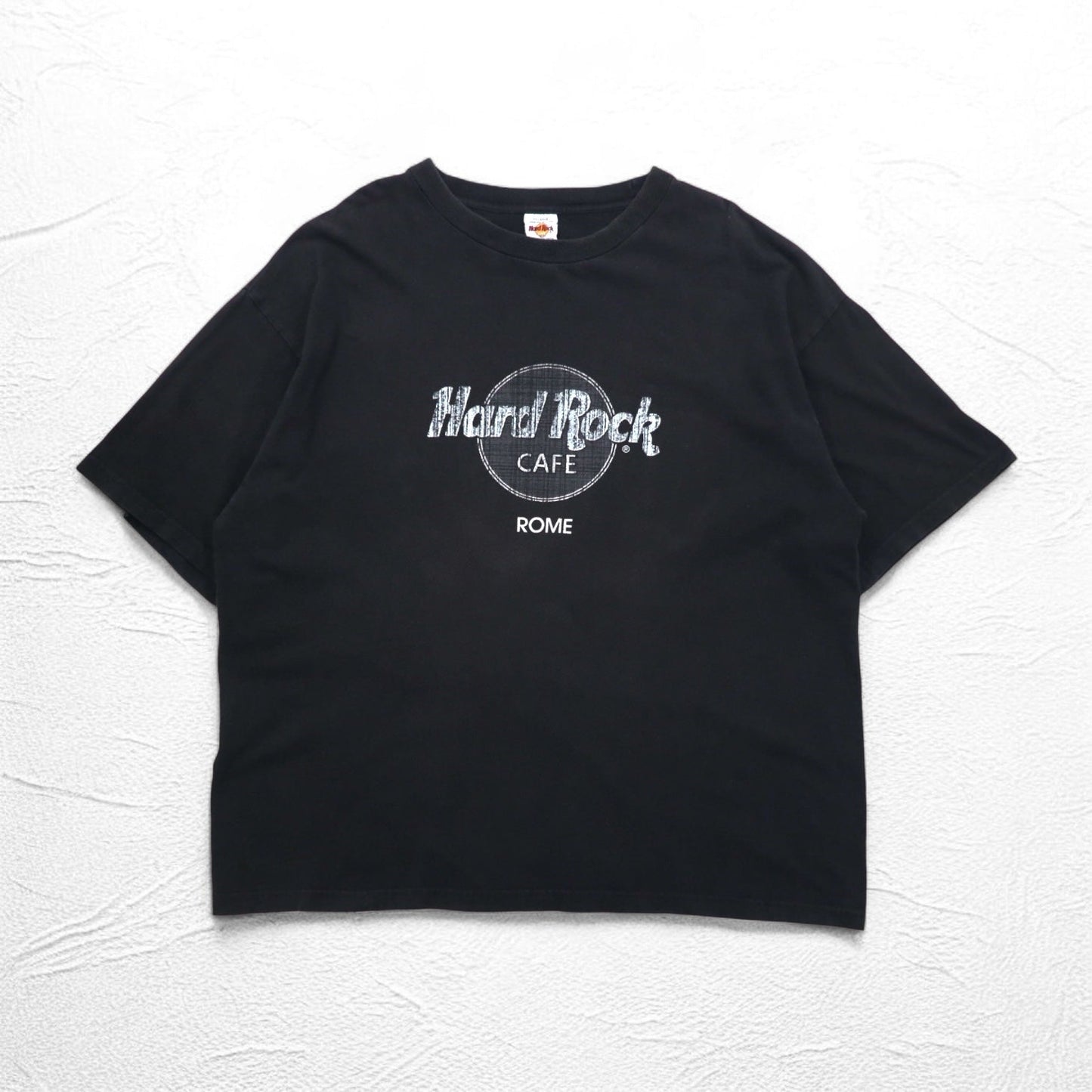 Hard Rock CAFE 90年代 プリント Tシャツ 2XL ブラック コットン ビッグサイズ ROME