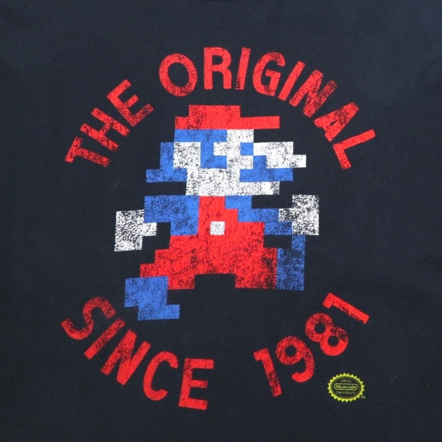 Nintendo 任天堂 オフィシャル THE ORIGINAL SINCE 1981 Tシャツ 2XL ブラック スーパーマリオ キャラクタープリント