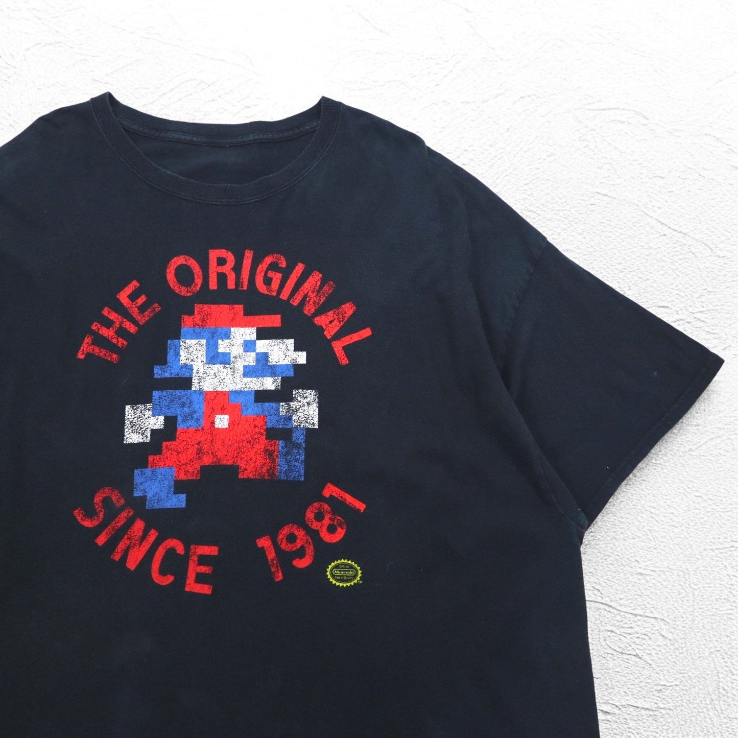 Nintendo 任天堂 オフィシャル THE ORIGINAL SINCE 1981 Tシャツ 2XL ブラック スーパーマリオ キャラクタープリント