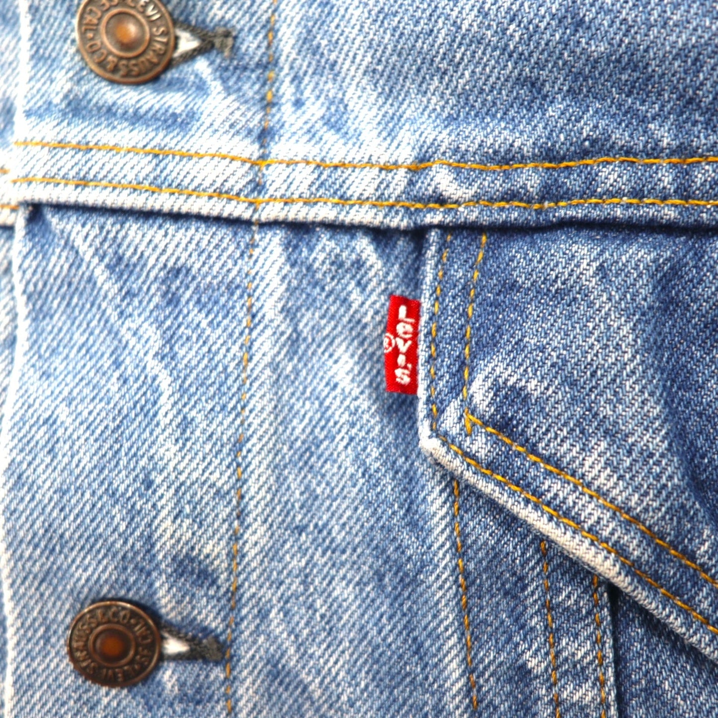 Levi's 80年代 USA製 デニムジャケット Gジャン XL ブルー コットン ボタン裏527 70506 0214