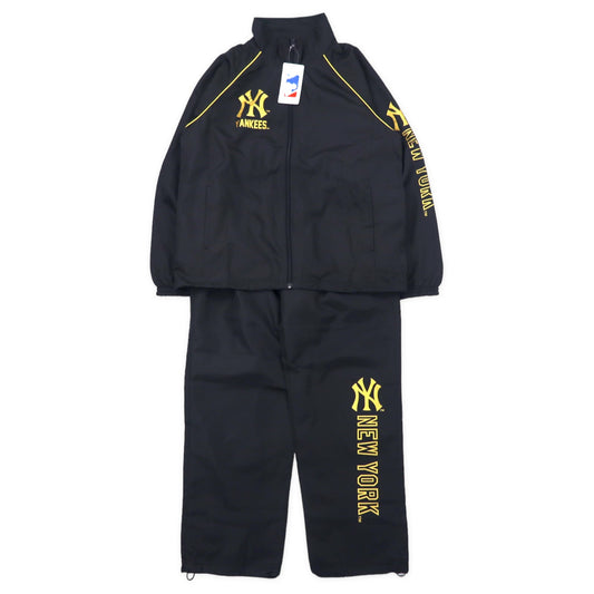 MAJOR LEAGUE BASEBALL MLB ニューヨーク ヤンキース トラックジャケット セットアップ ジャージ L ブラック ポリエステル New York Yankees ロゴプリント 袖ロゴ RELAXING WEAR 未使用品