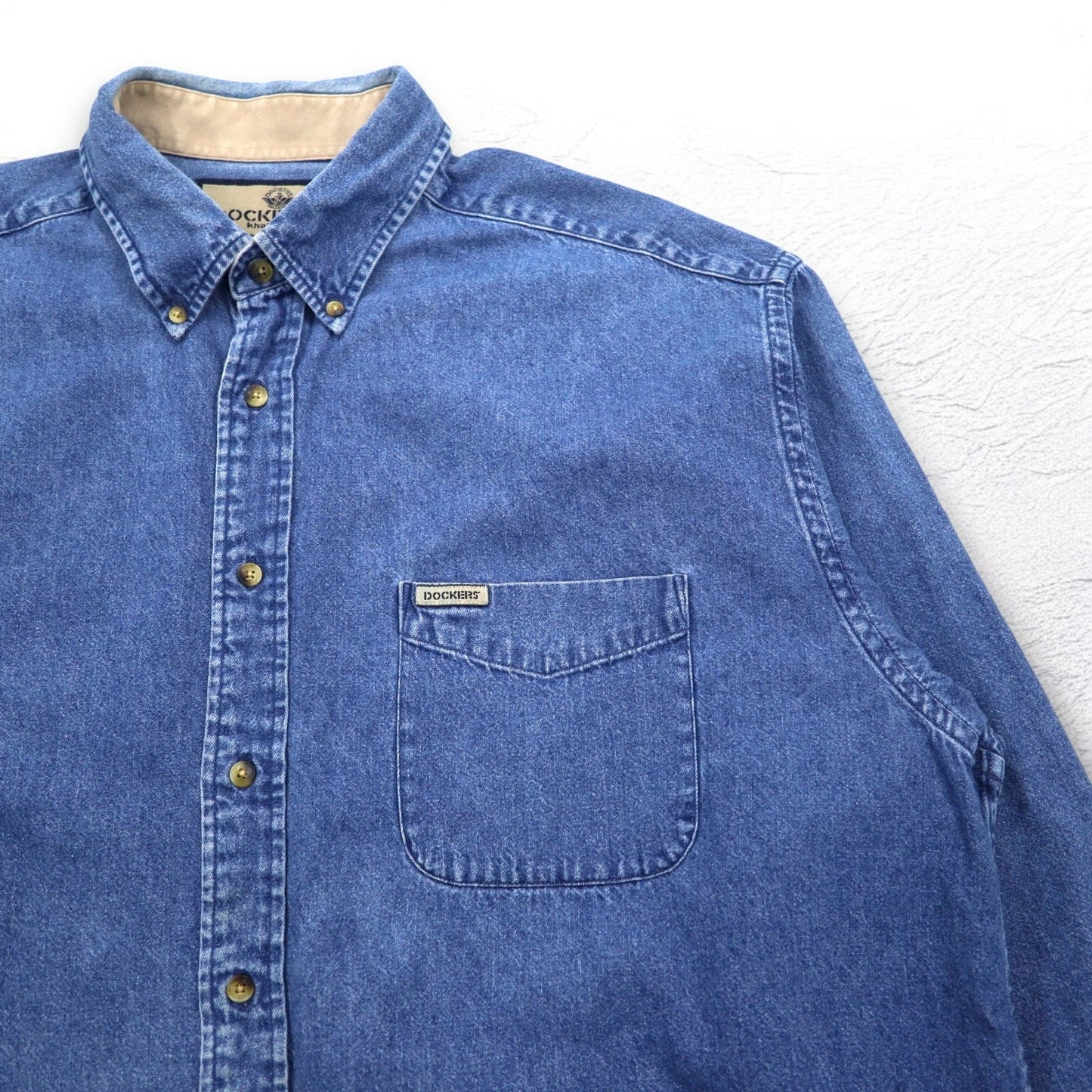 DOCKERS ( Levi's ) 90年代 デニム ボタンダウンシャツ XL インディゴ ブルー Khakiware BASIC DENIM