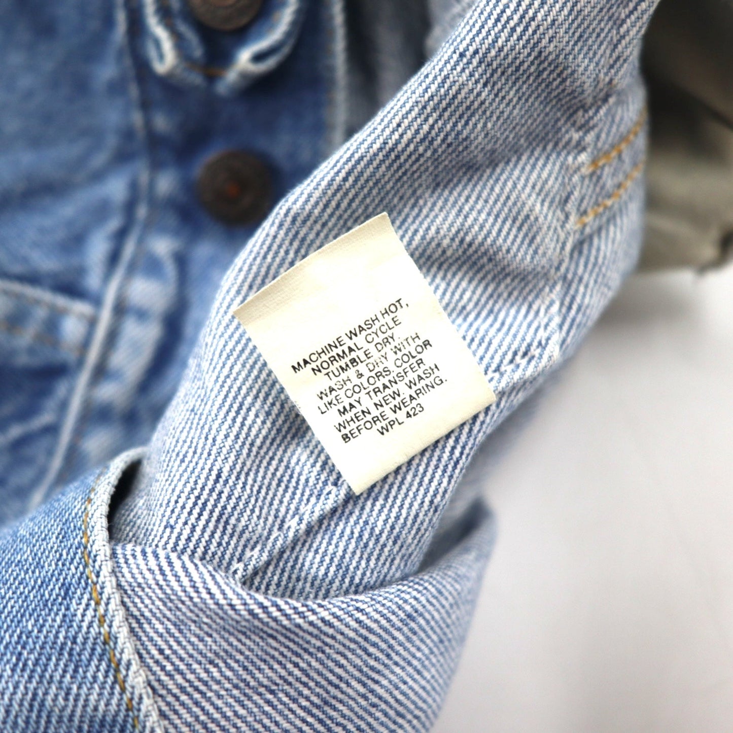 Levi's 80年代 USA製 デニムジャケット Gジャン XL ブルー コットン ボタン裏527 70506 0214