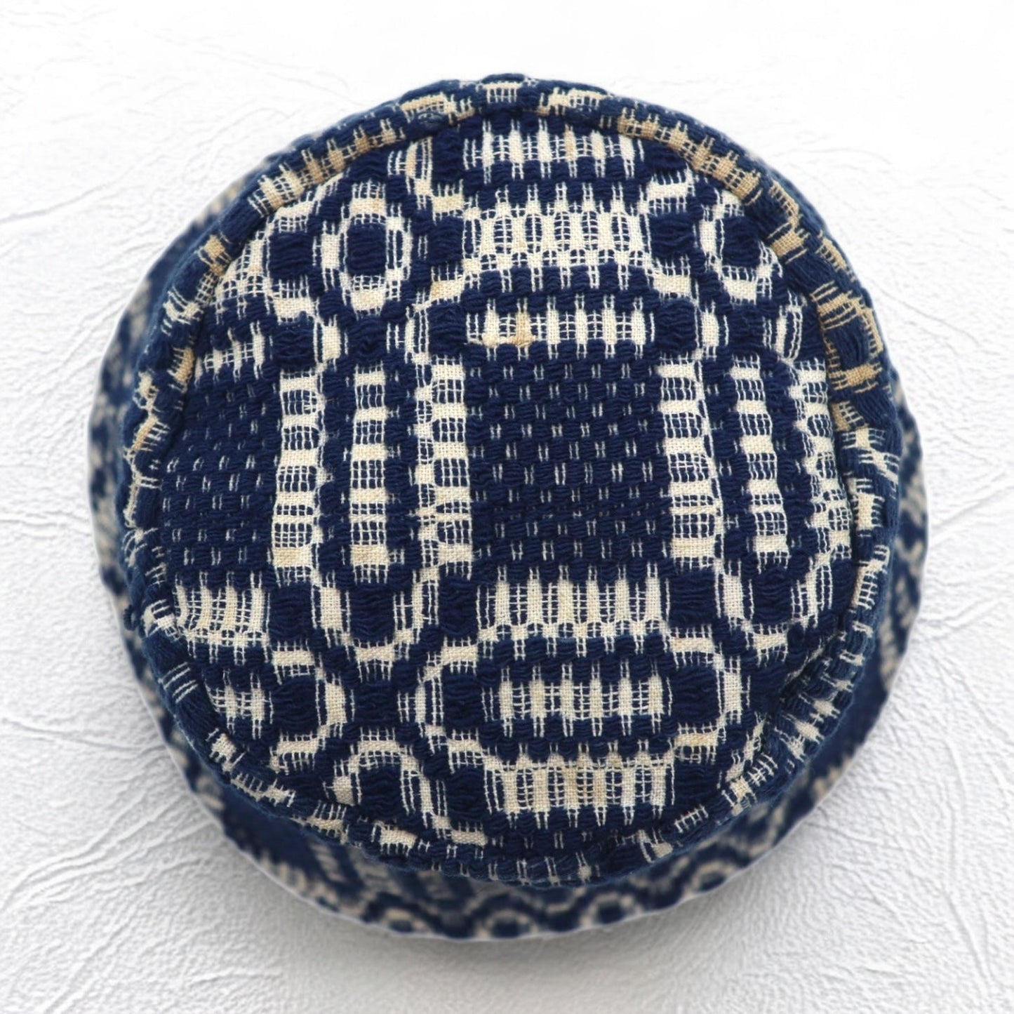 Leh アンティーク ファブリック バケットハット FREE ネイビー ジャガード 総柄