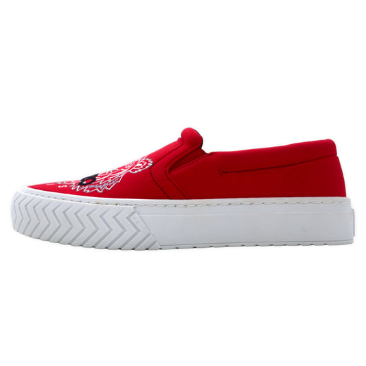 KENZO スリッポン スニーカー 22.5cm レッド ネオプレーン タイガーヘッド K-SKATE SLIP-ON SNEAKER T ポルトガル製 未使用品