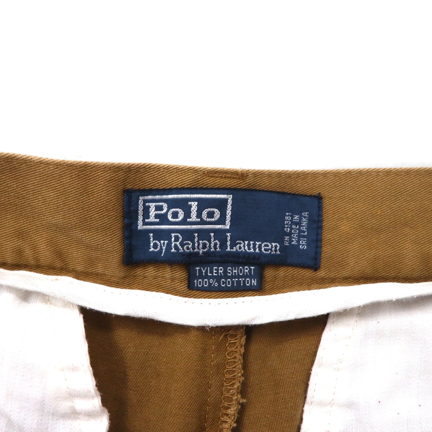 Polo by Ralph Lauren 90年代 TYLER SHORT ポロチノ 2タック ショート チノパンツ M ベージュ コットン
