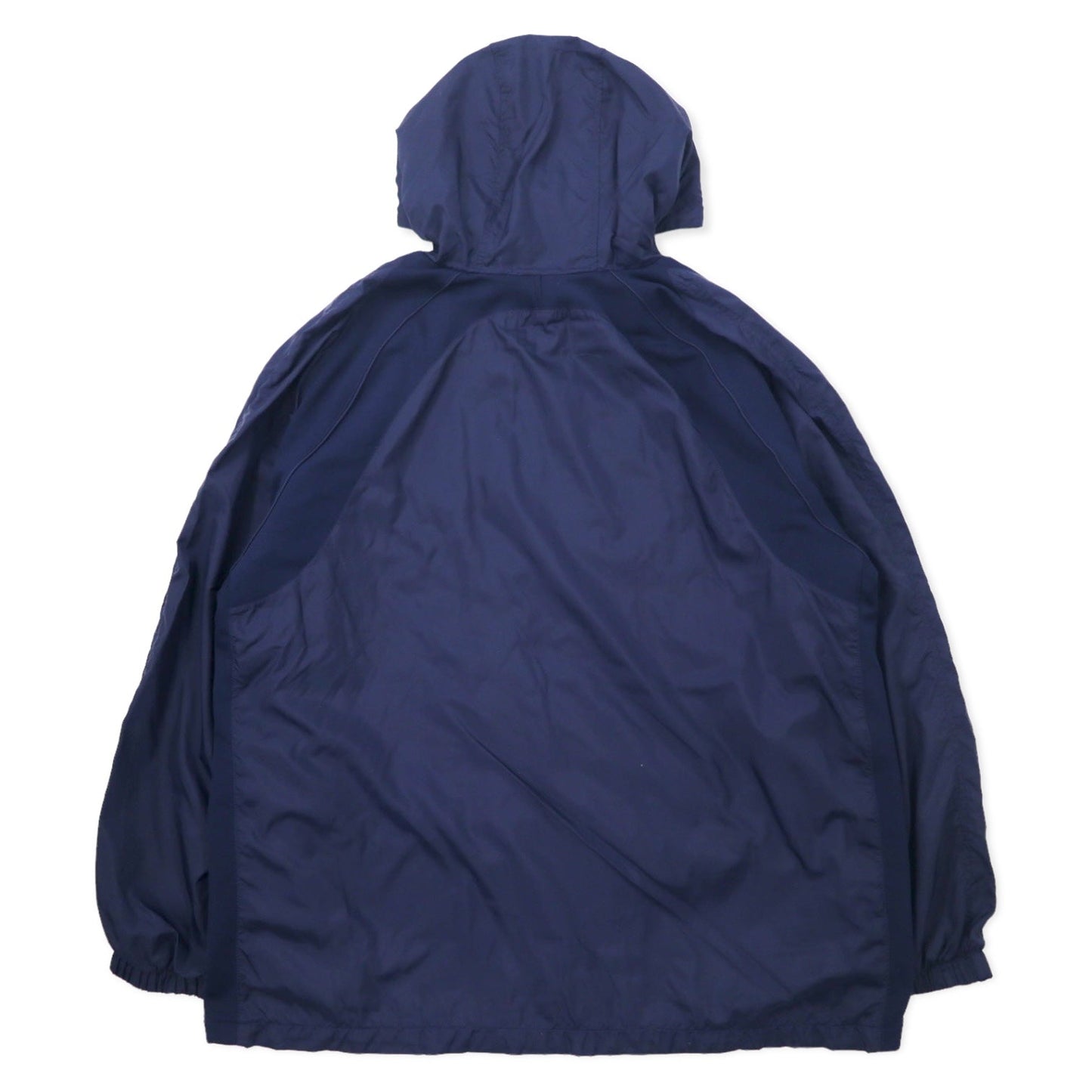 NIKE 90年代 シェルパーカー ナイロンジャケット XL ネイビー スウォッシュロゴ刺繍 銀タグ ビッグサイズ