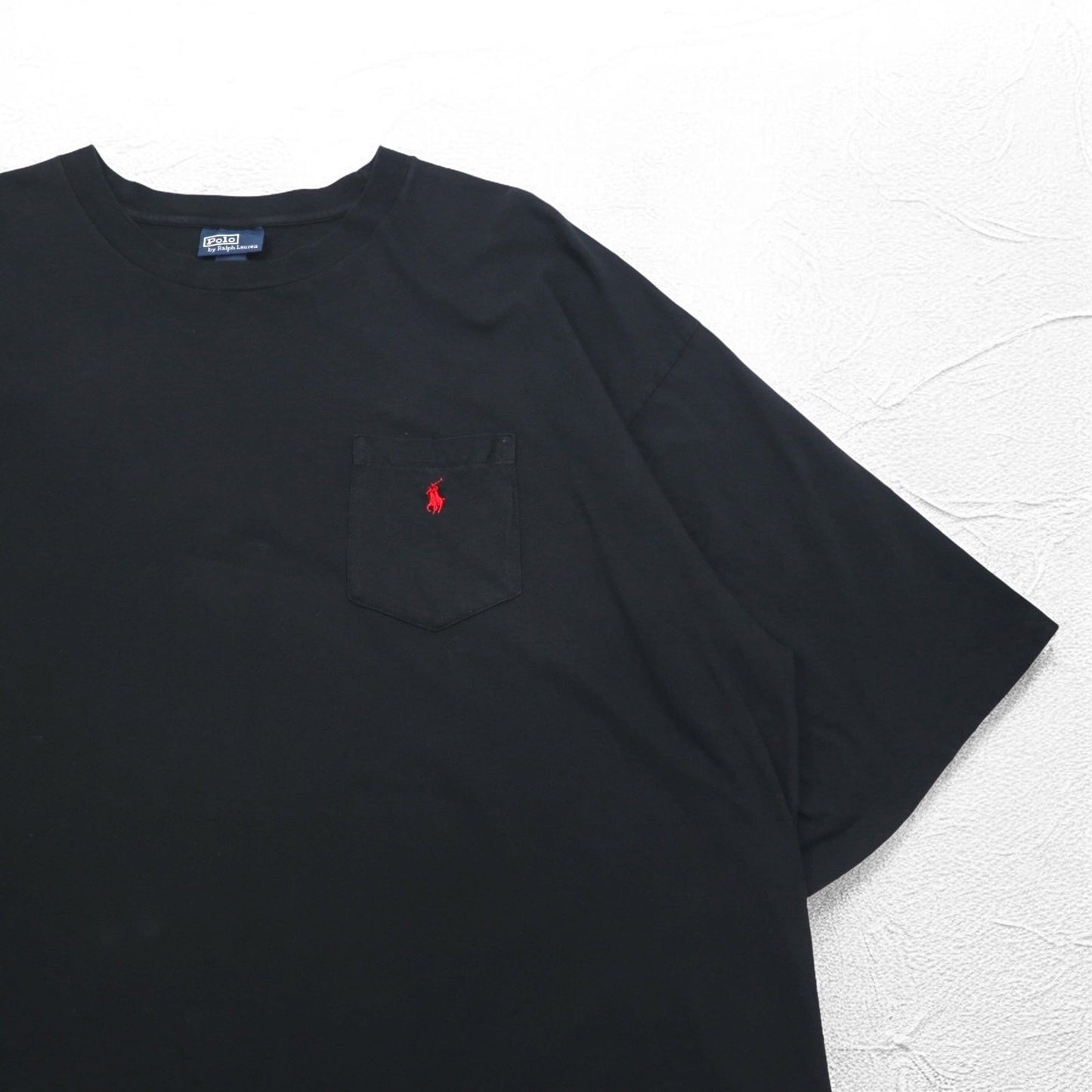 Polo by Ralph Lauren 90年代 ポケット Tシャツ ポケT 3XL TALL ブラック スモールポニー刺繍 ホンジュラス製