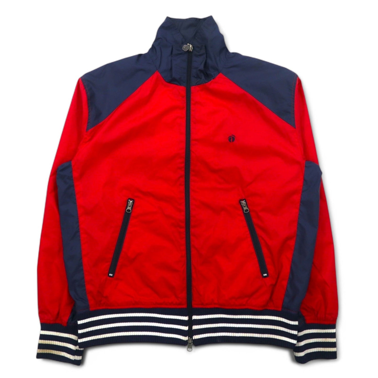 HANG TEN 00年代 ナイロンジャケット トラックジャケット ジャージ L レッド ワンポイントロゴ刺繍