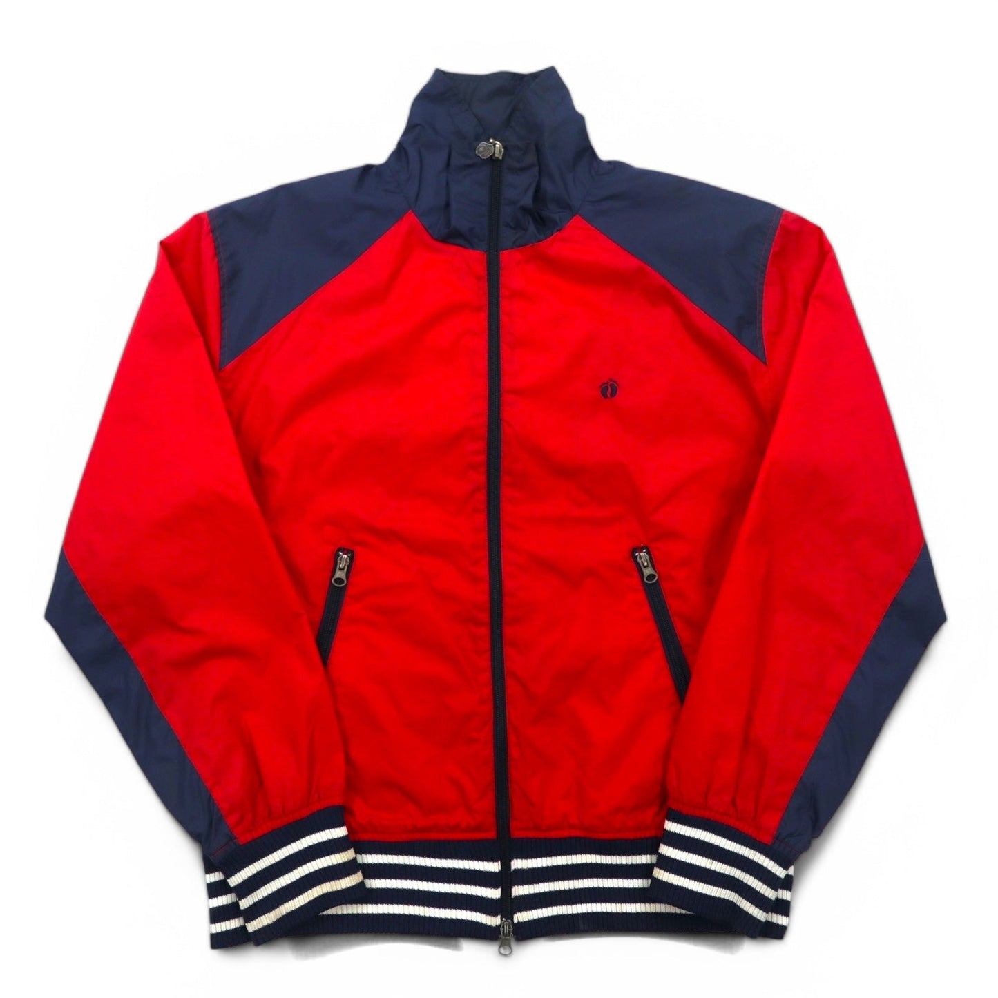 HANG TEN 00年代 ナイロンジャケット トラックジャケット ジャージ L レッド ワンポイントロゴ刺繍