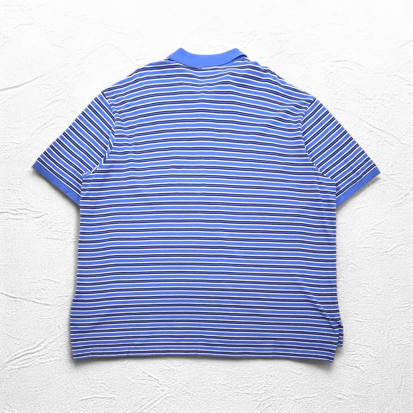 Polo by Ralph Lauren ボーダー ポロシャツ 4XL BIG ブルー ビッグサイズ スモールポニー刺繍