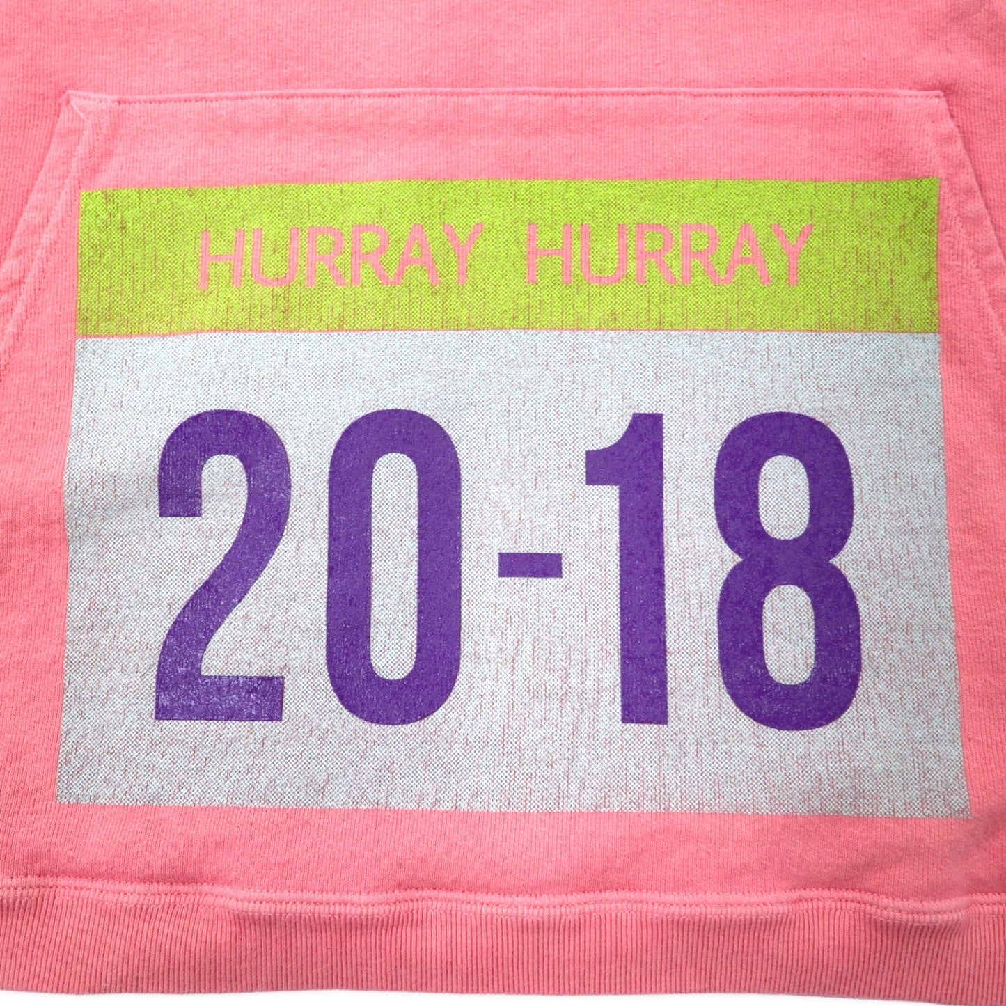 HURRAY HURRAY 半袖 ハーフジップ スウェット Tシャツ FREE ピンク コットン Ekiden Half Zip Sweat C4031-1 日本製