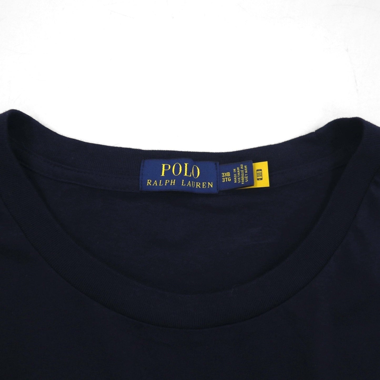 POLO RALPH LAUREN カレッジ プリント Tシャツ 3XL ネイビー コットン ビッグサイズ